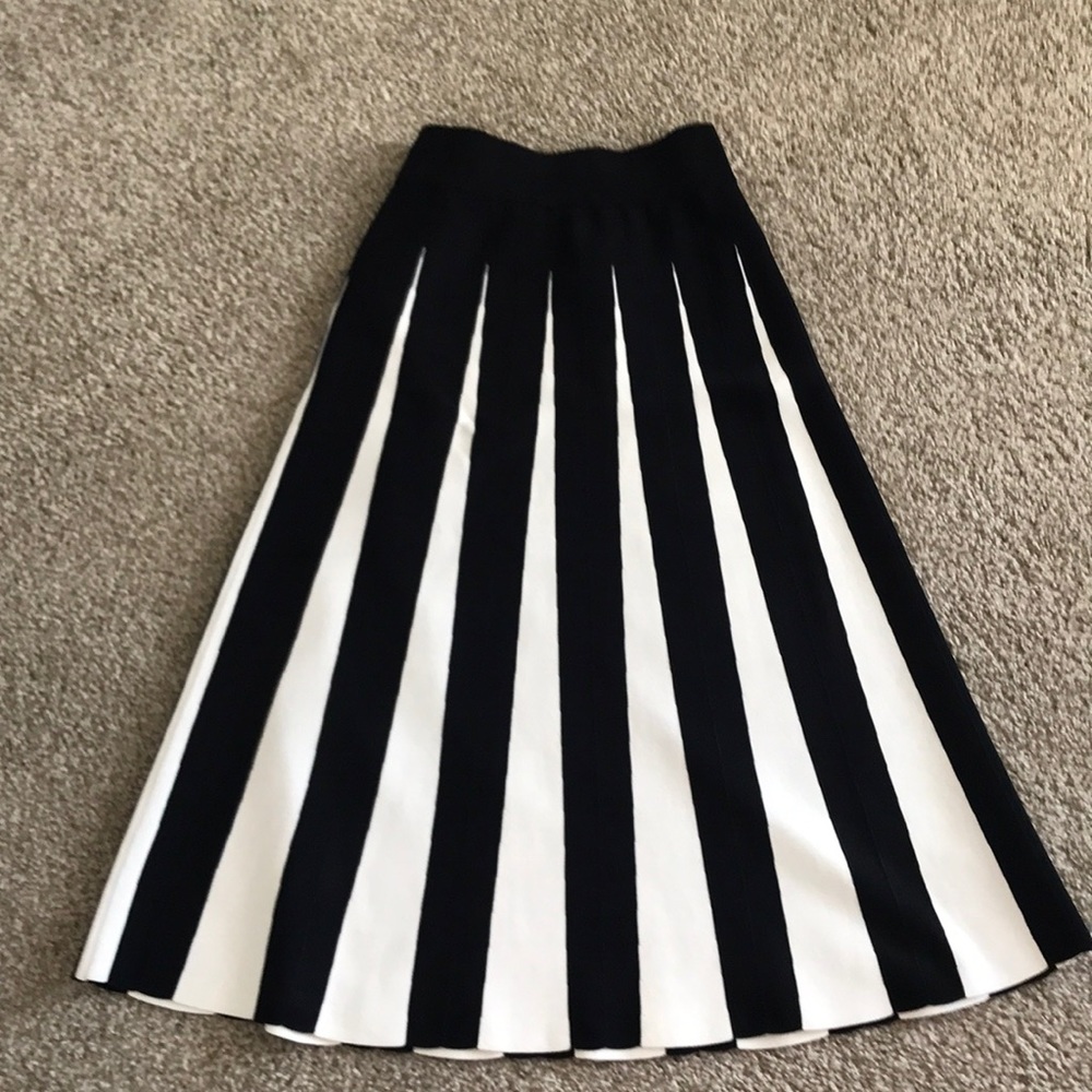 Black white anthropologie skirt